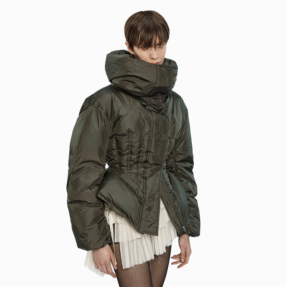 YCH PLEATES DETAIL LAYERED TOP CREAM (W24TO10061CR)