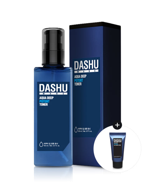 DASHU Men's Aqua Deep Potent Toner 153ml (+ 30ml Aqua All-in-One Lotion provided)