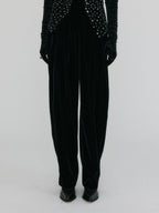 EENK ZOVAN Tapered Pocket Pants - Black Velvet