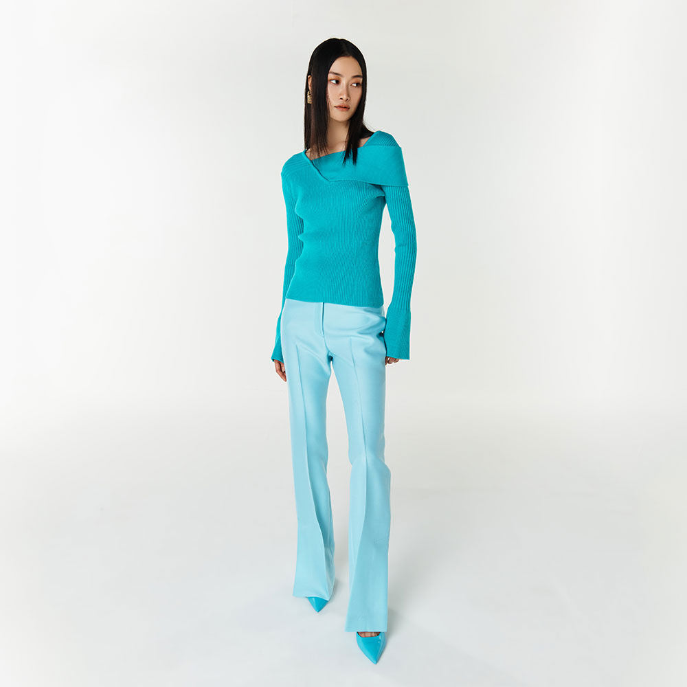 YCH RIBBED-KNIT TOP MINT (F23KT807MT)