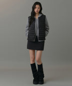 MUSINSA STANDARD WOMAN MUSINSA STANDARD WOMAN Padded Jacket Women's Transform Round Neck Light Down Vest [Black]