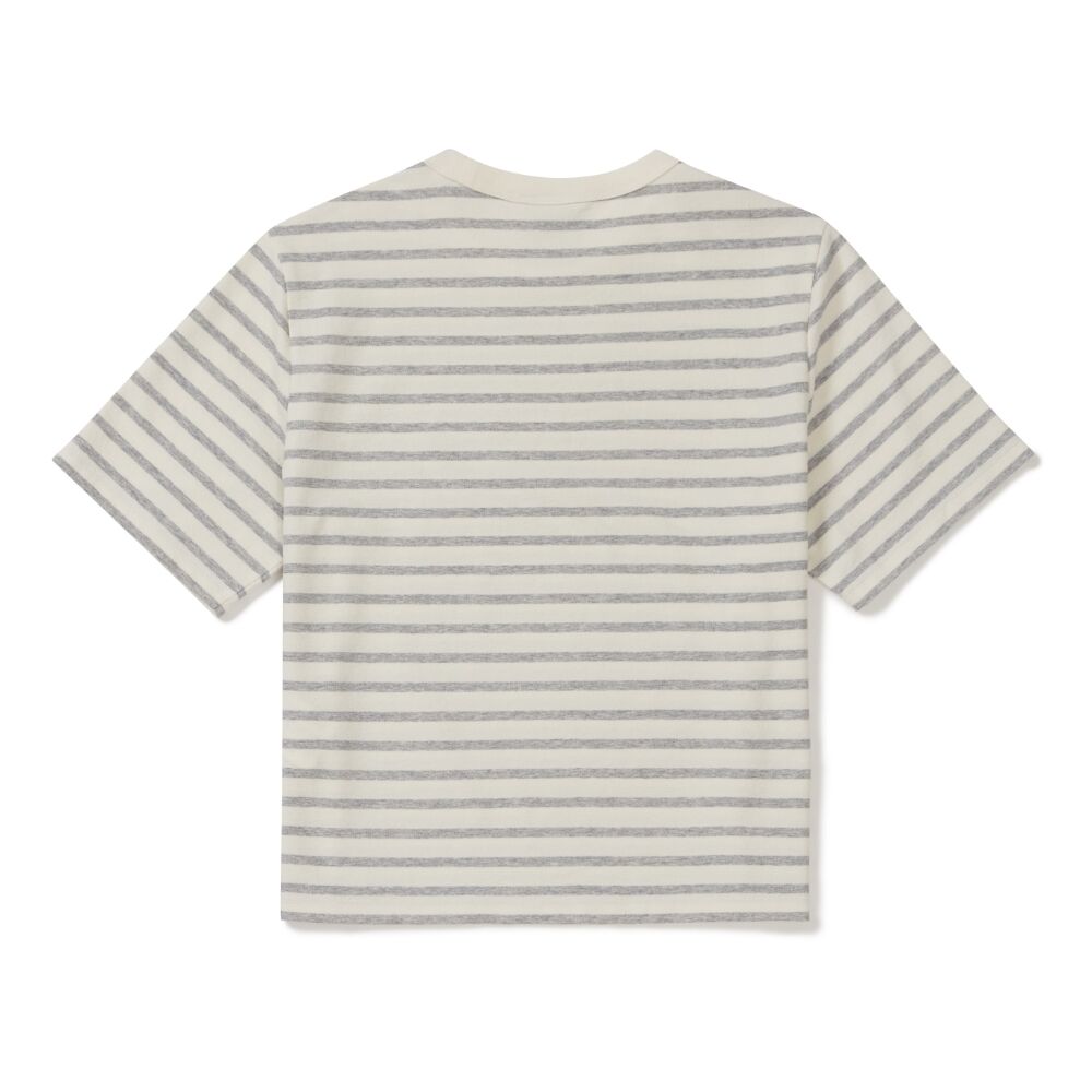 SNOWPEAK APPAREL Sorona Women's Striped Short Sleeve T-Shirt Gray (S26MWFTS69)