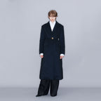 YCH BELTED PUFFER COAT NAVY (W23OT016NV)