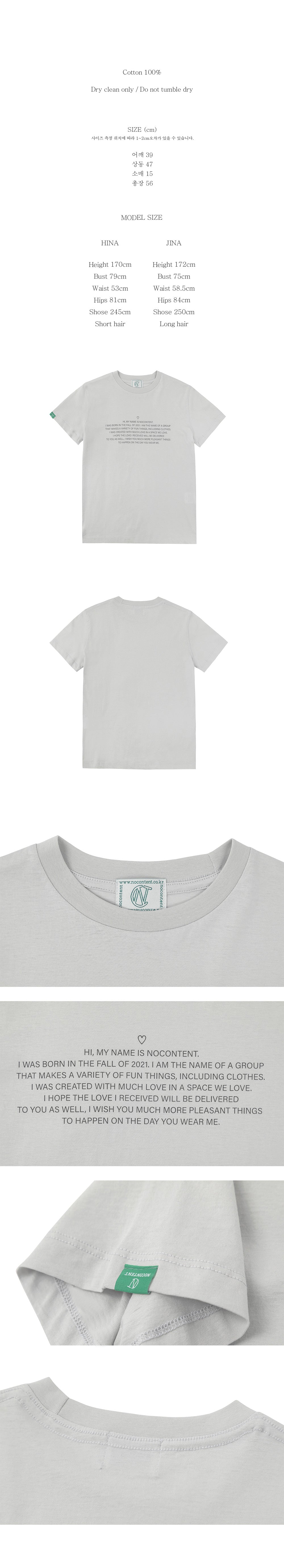 NOCONTENT Lettering T _ Light gray
