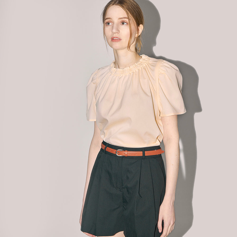 L'AUTRE DE MIN [Add color] Lautre Jane Puff Butter Blouse