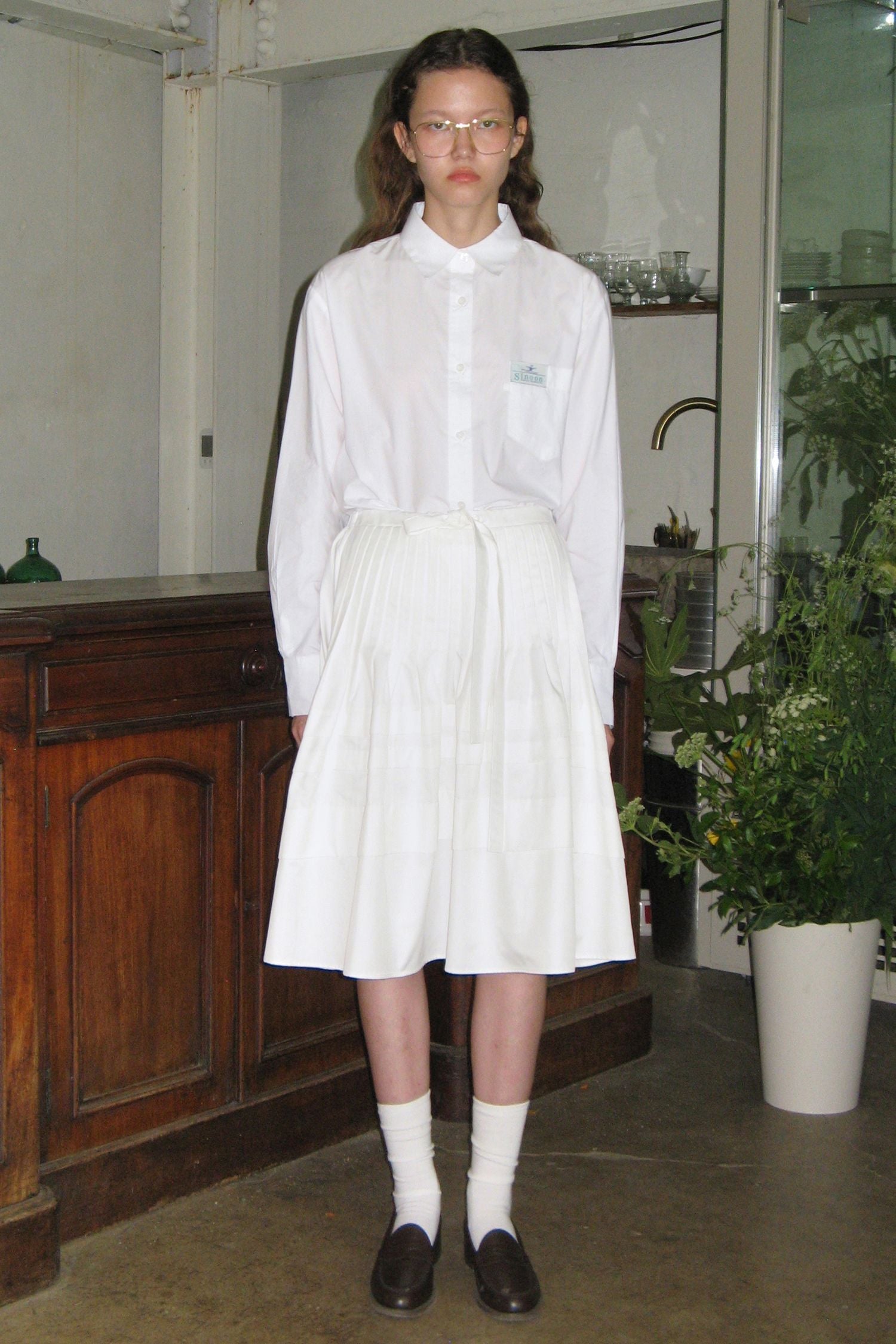 SINOON Classic Cotton Shirt (White)