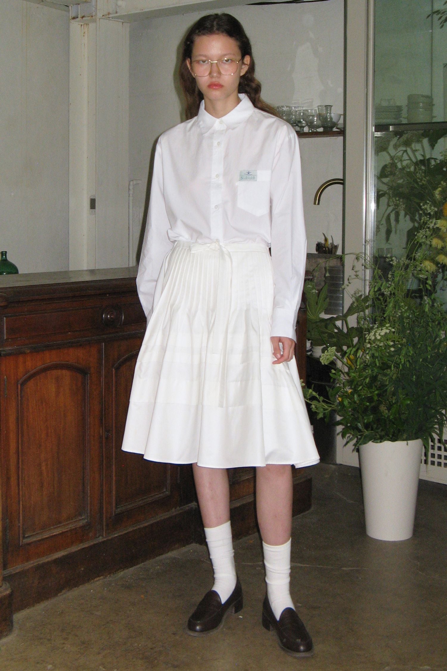 SINOON Classic Cotton Shirt (White)