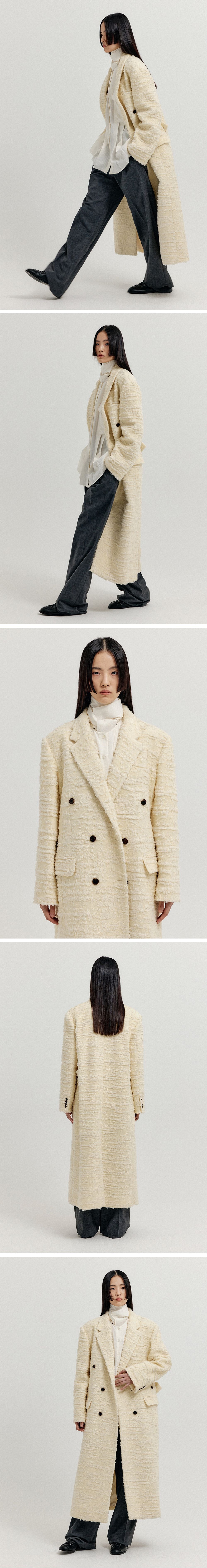 EENK DOUBLE-BREASTED COAT (IVORY)