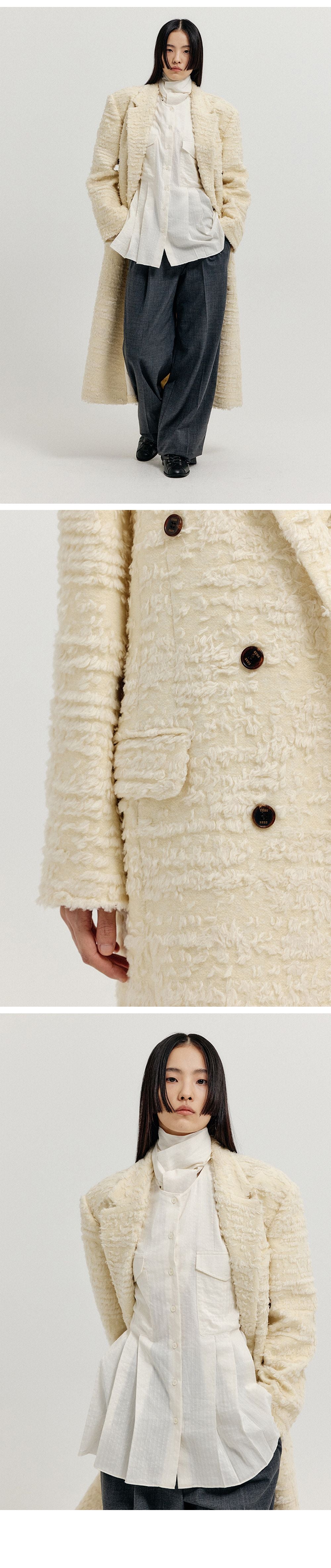 EENK DOUBLE-BREASTED COAT (IVORY)