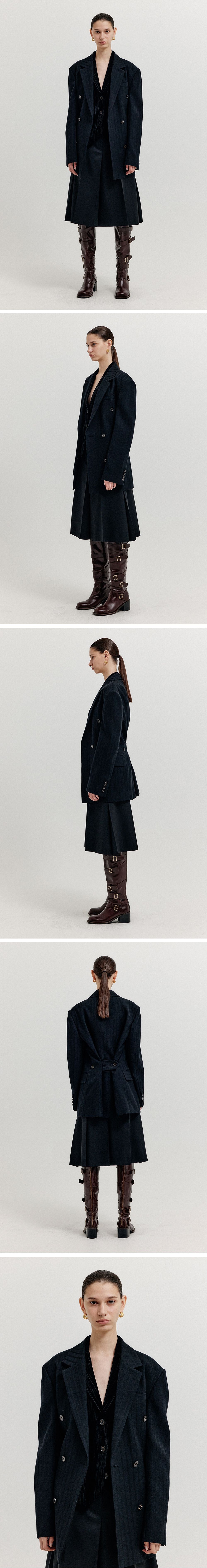 EENK DOUBLE-BREASTED BLAZER (BLACK)