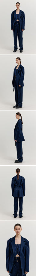 EENK DOUBLE-BREASTED BLAZER (NAVY)
