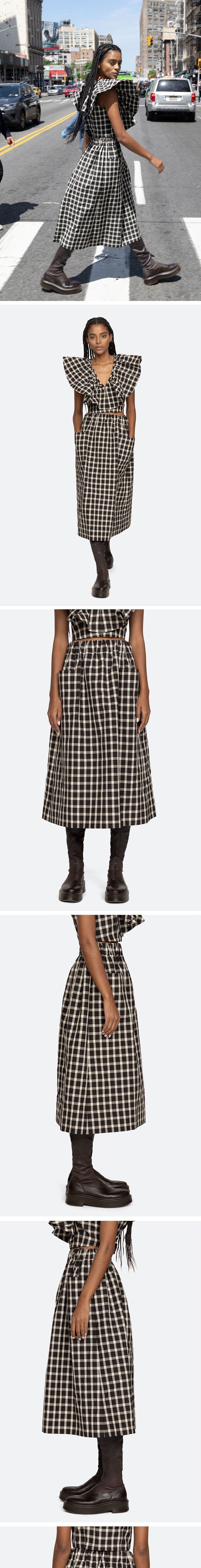 SEA NEW YORK (W) VALERIA CHECK PATCH POCKET SKIRT (MULTI)