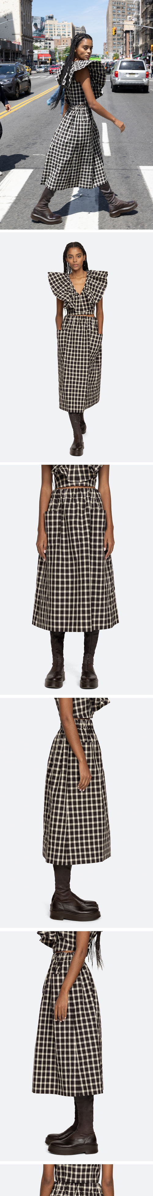 SEA NEW YORK (W) VALERIA CHECK PATCH POCKET SKIRT (MULTI)