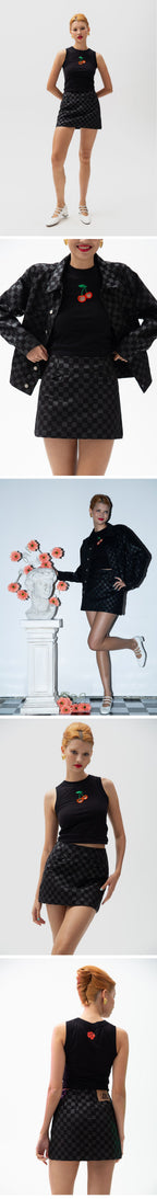 EMMA MULHOLLAND ON HOLIDAY EMMA MULHOLLAND ON HOLIDAY Black Magic Mini Kokomo Skirt