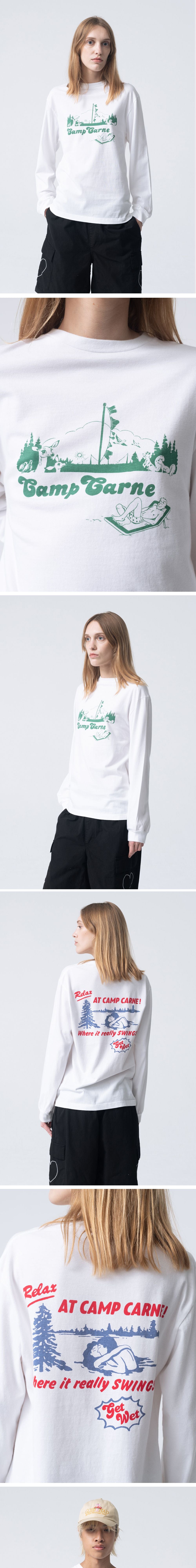 CARNE BOLLENTE (U) CAMP CARNE LS T-SHIRT (WHITE)