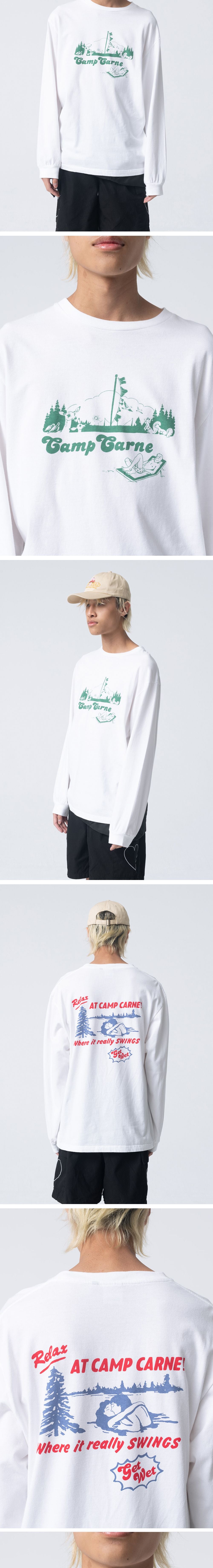 CARNE BOLLENTE (U) CAMP CARNE LS T-SHIRT (WHITE)