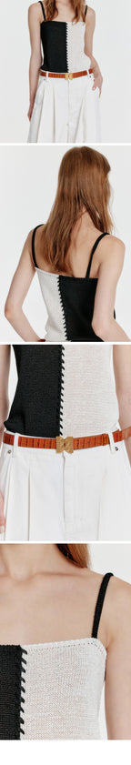EENK EENK Knitwear Stitched Color Block Top