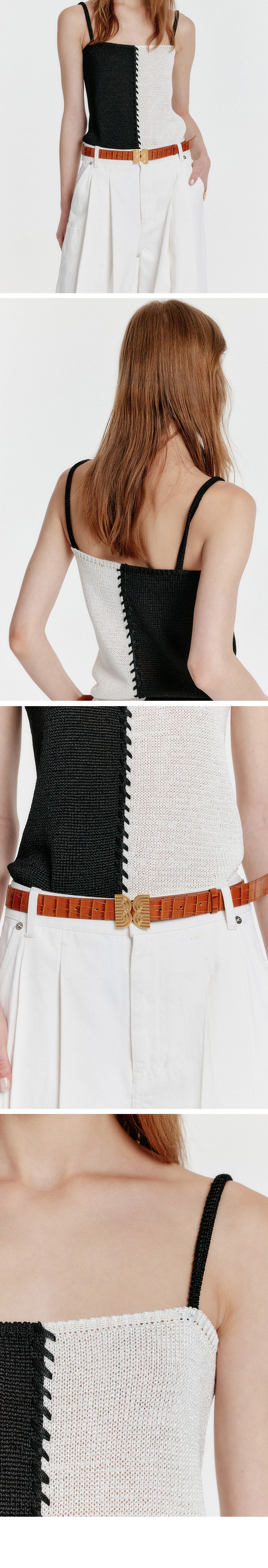 EENK EENK Knitwear Stitched Color Block Top