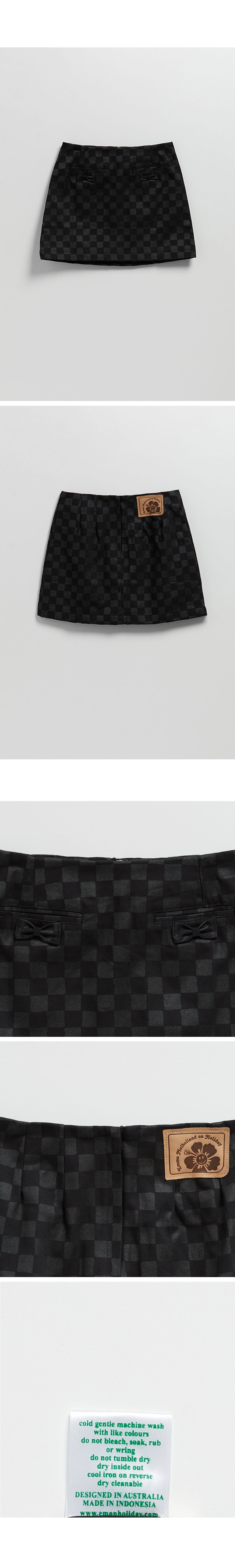 EMMA MULHOLLAND ON HOLIDAY EMMA MULHOLLAND ON HOLIDAY Black Magic Mini Kokomo Skirt