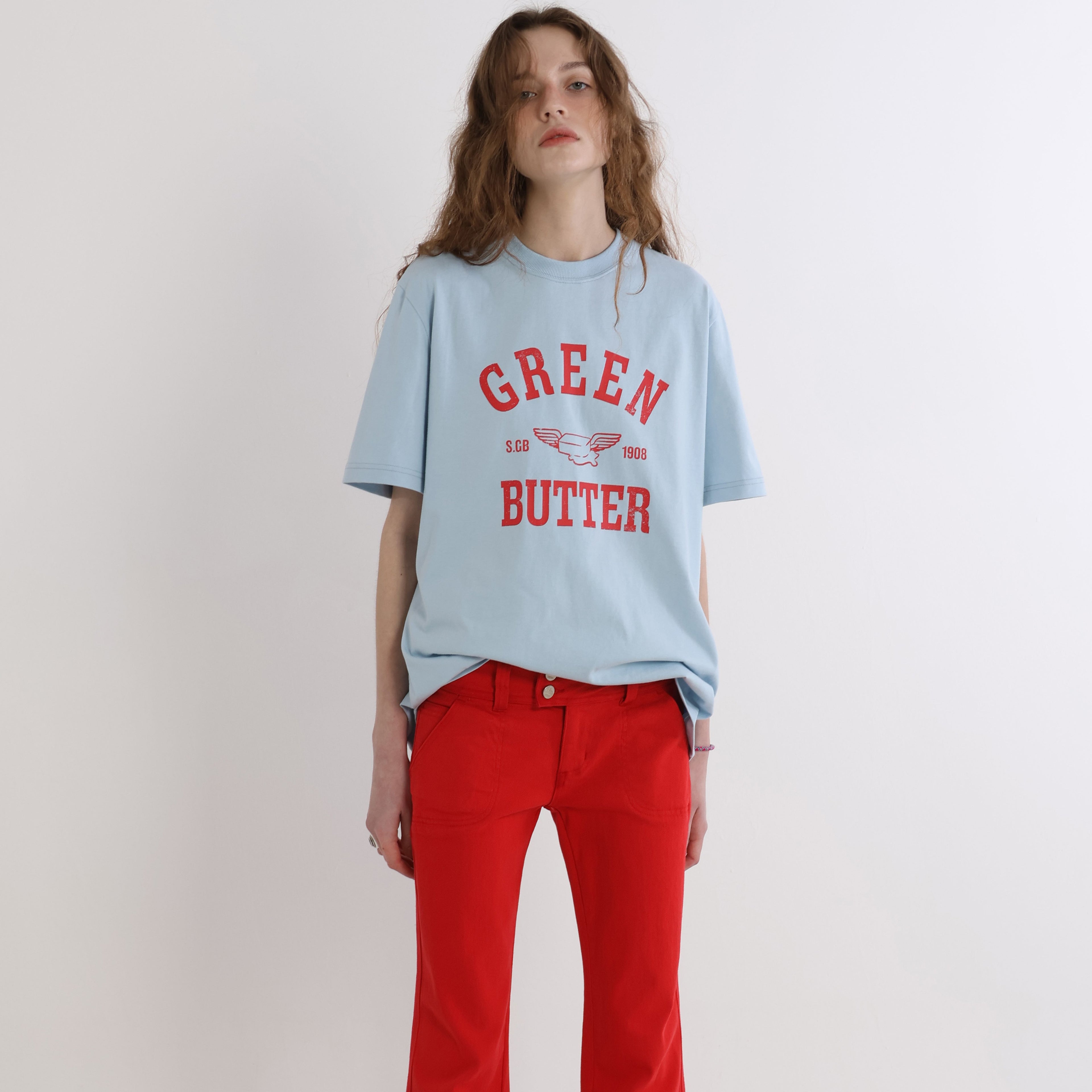 GREENBUTTER Butter Wing Tee (Light Blue)