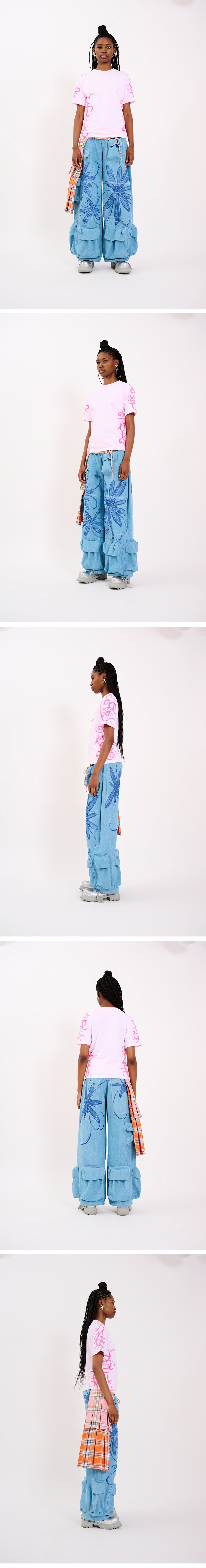 COLLINA STRADA (W) PIERCED TEE (TATTOO PINK)
