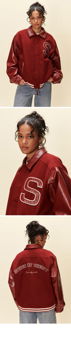House of sunny (W) VINYL FREE FALLIN BOMBER (BLOOD RED)