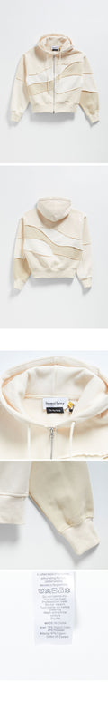 House of sunny (W) PATCHWORK LANDSCAPE HOODIE (MARBLE)