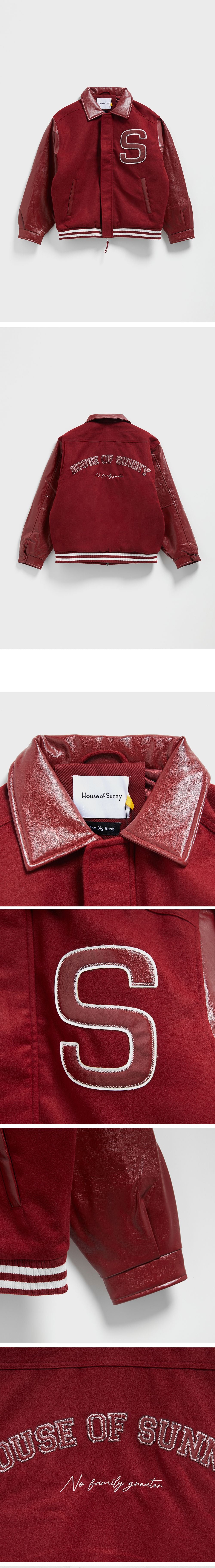 House of sunny (W) VINYL FREE FALLIN BOMBER (BLOOD RED)