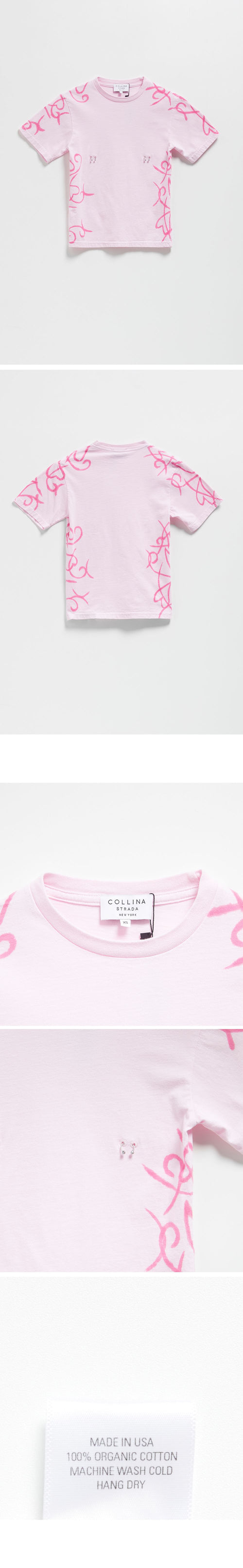 COLLINA STRADA (W) PIERCED TEE (TATTOO PINK)