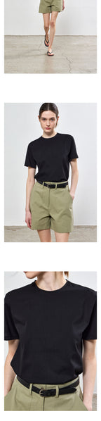NOTIA SILKET HALF T-SHIRTS - BLACK