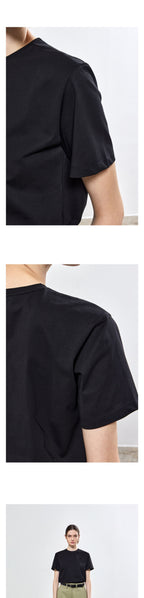 NOTIA SILKET HALF T-SHIRTS - BLACK