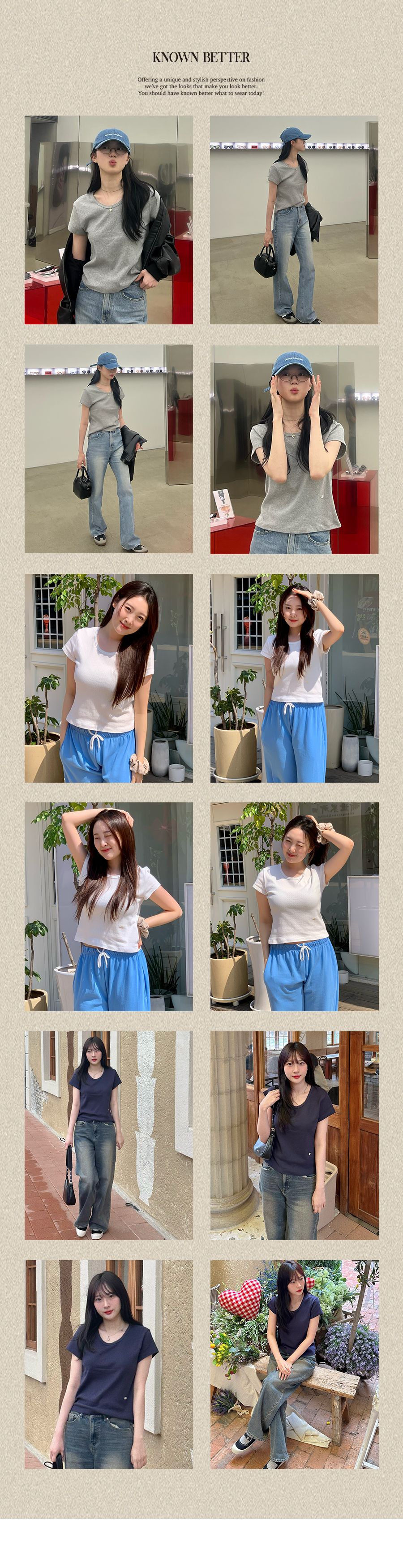 KNOWN BETTER [Add size] Floral eyelet romantic T-shirt_Gray