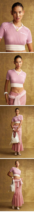 House of sunny (W) MINI CUP KNIT BLUSH
