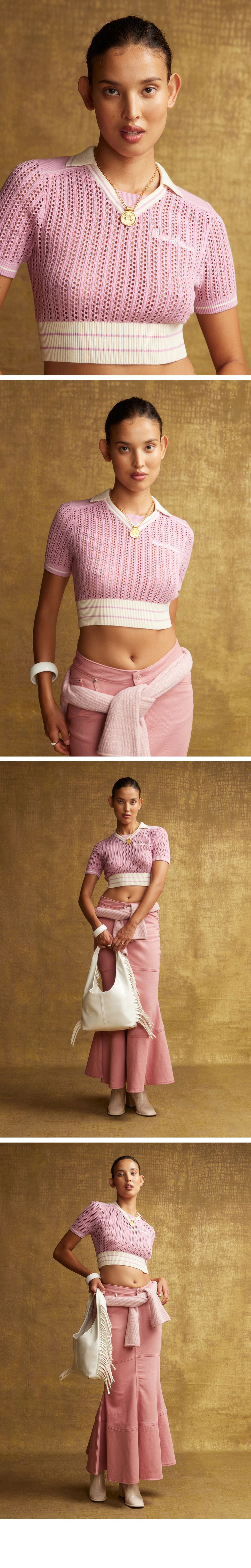 House of sunny (W) MINI CUP KNIT BLUSH