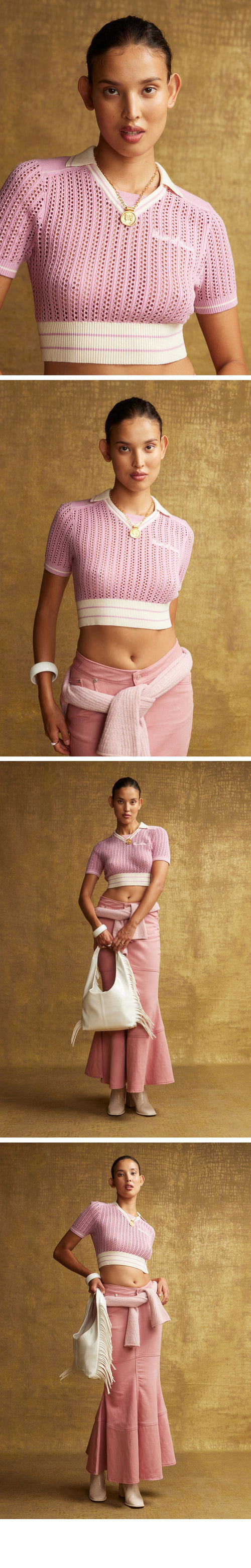 House of sunny (W) MINI CUP KNIT BLUSH