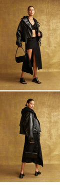 House of sunny (W) THE HALF CUT SKIRT ONYX