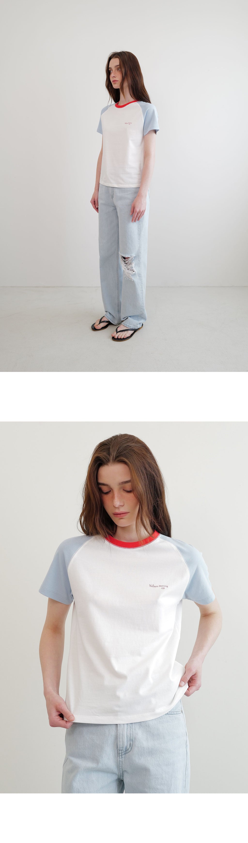 ANDNEEDS Sandy raglan t-shirt (sky blue)