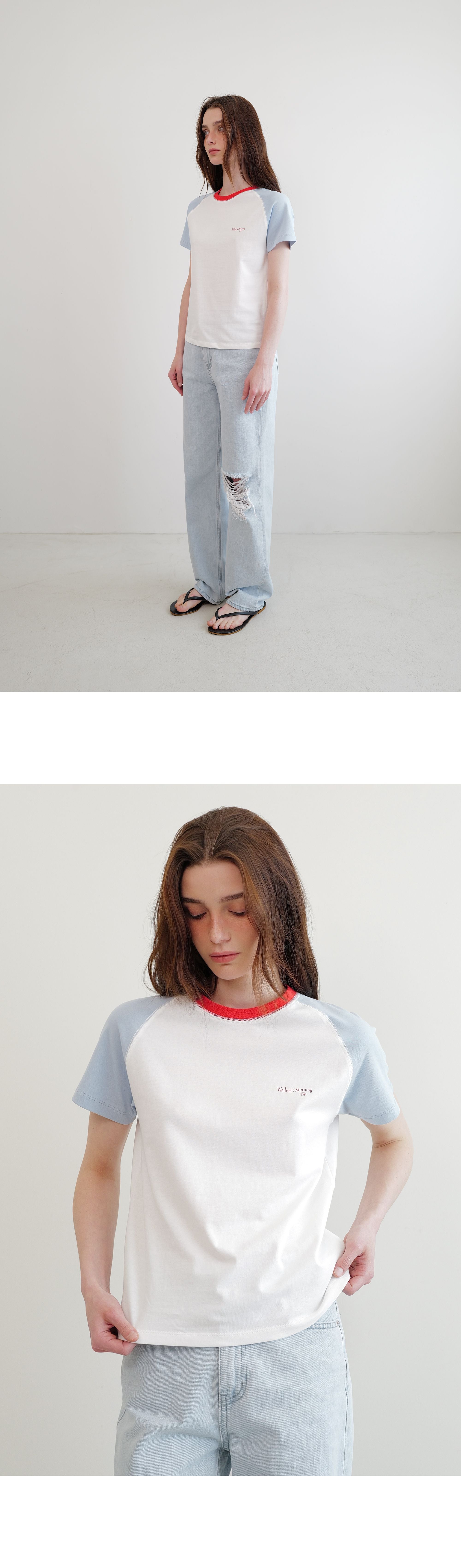 ANDNEEDS Sandy raglan t-shirt (sky blue)