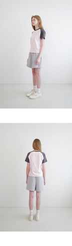 ANDNEEDS Sandy raglan t-shirt (pink)