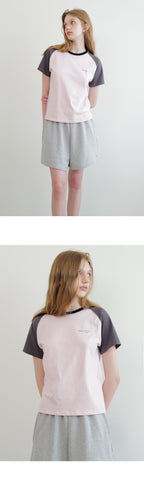 ANDNEEDS Sandy raglan t-shirt (pink)