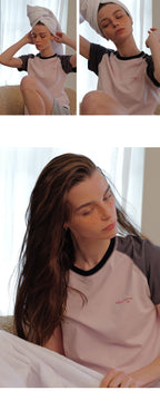 ANDNEEDS Sandy raglan t-shirt (pink)