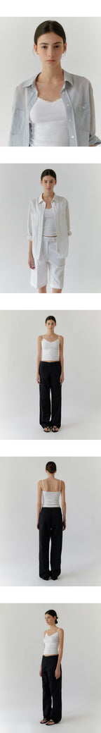 PORETTO [3rd] Primrose Lace Sleeveless(White)