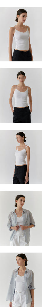 PORETTO [3rd] Primrose Lace Sleeveless(White)