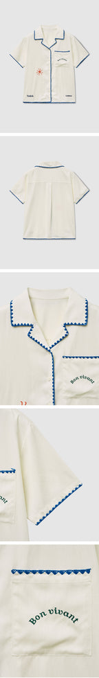 Tabb Ludens Ludens Open Collar Shirt