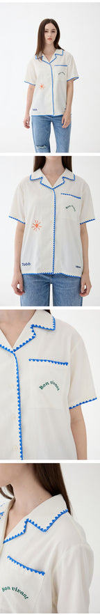 Tabb Ludens Ludens Open Collar Shirt