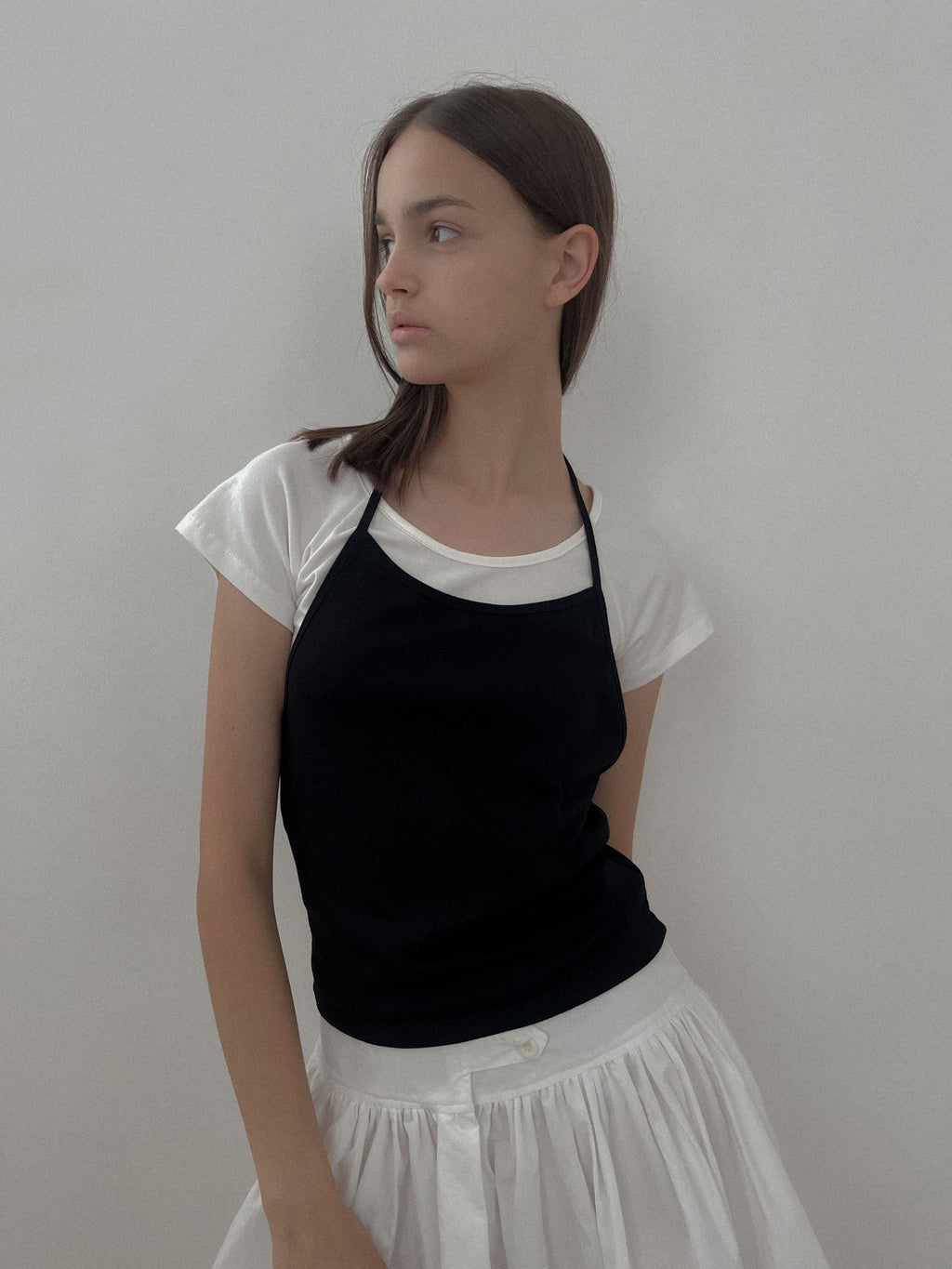 Studio Salt JESSIE LAYERED HALTER TOP_BLACK