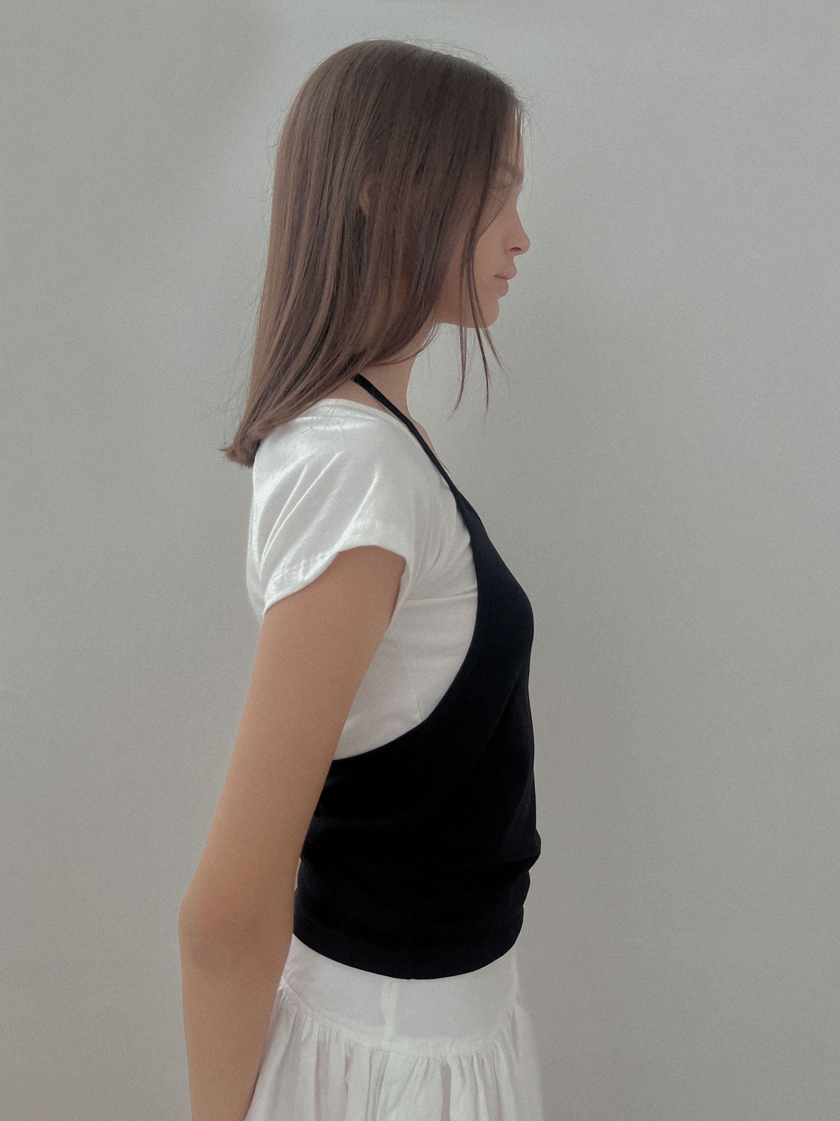 Studio Salt JESSIE LAYERED HALTER TOP_BLACK