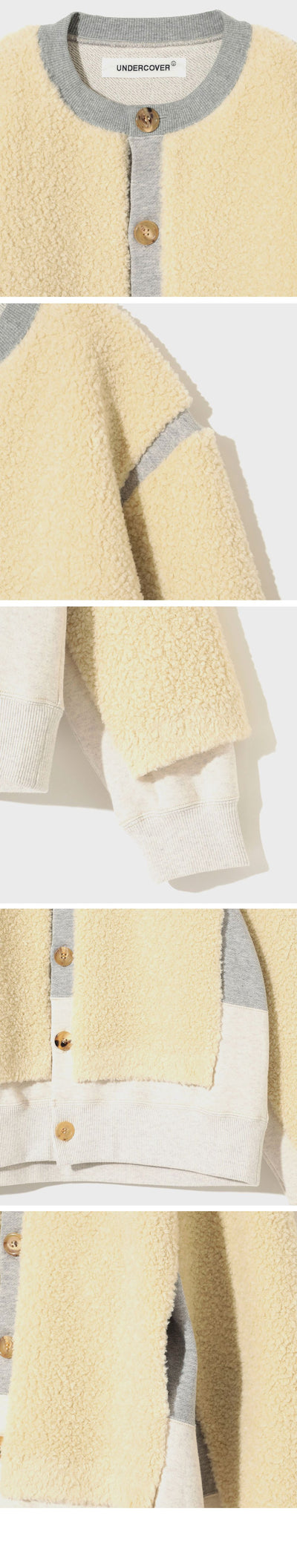 (W) Cotton sweat cardigan (IVORY)