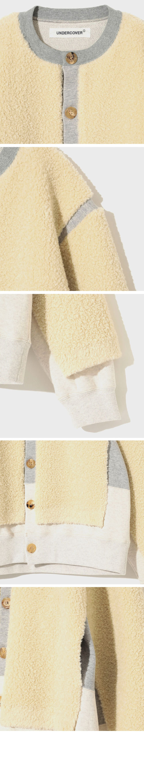 UNDERCOVER (W) Cotton sweat cardigan (IVORY)