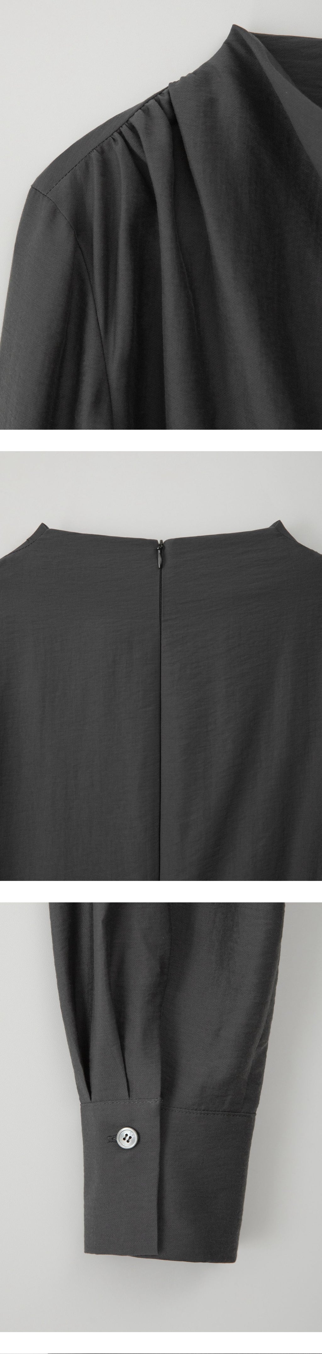 EAAH MEG COWL NECK BLOUSE (CHARCOAL)